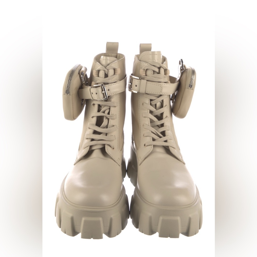 Prada Leather Combat Boots Size 39 - Picture 2 of 5
